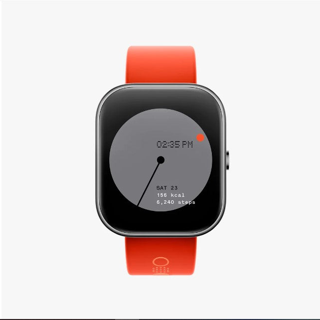 CMF by Nothing Watch Pro, 1.96 AMOLED,BT calling with AI noise reduction, GPS, Metallic Grey Smartwatch  (Orange Strap, Free Size)89p[]\7465