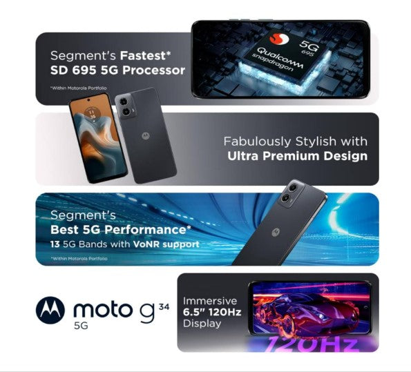 Motorola G34 5G ( 4GB + 128GB )