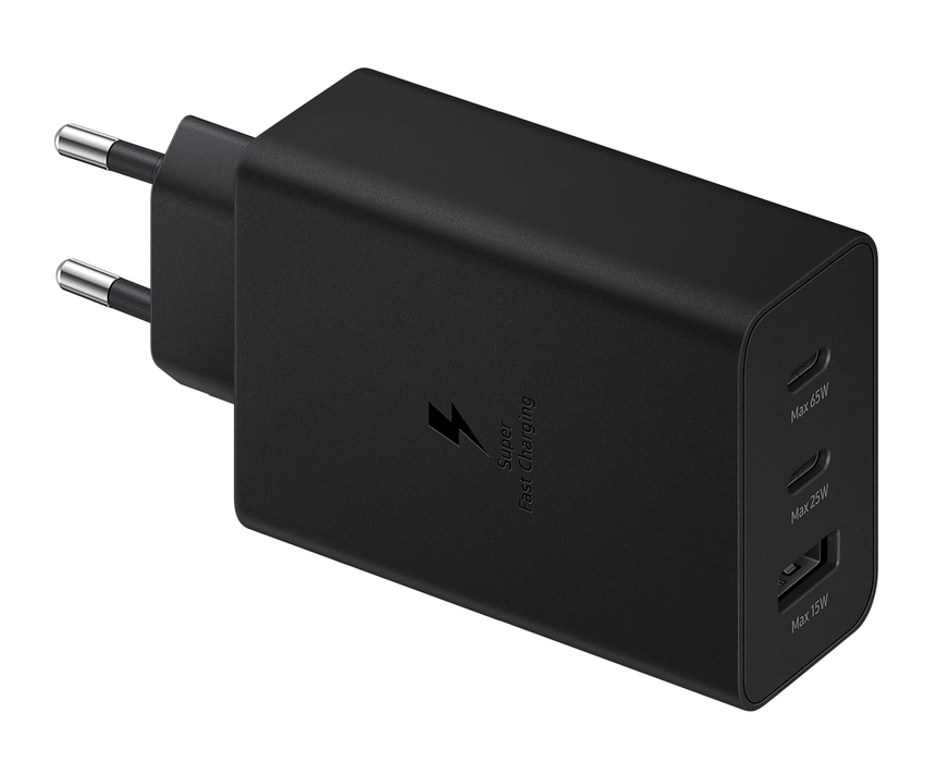 Samsung 65W PD Power Travel Adapter Trio Without Cable-Black
